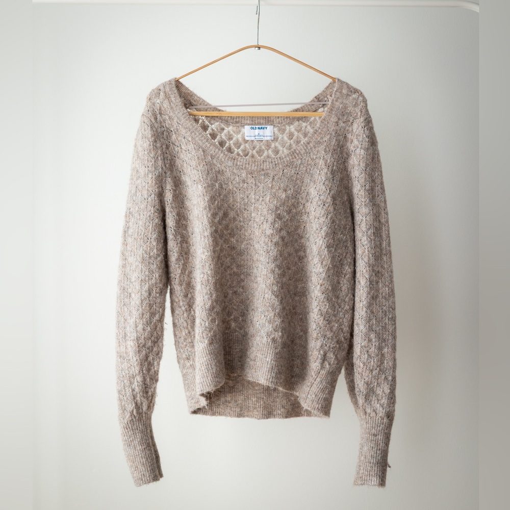 Old Navy Taupe Textured Sweater